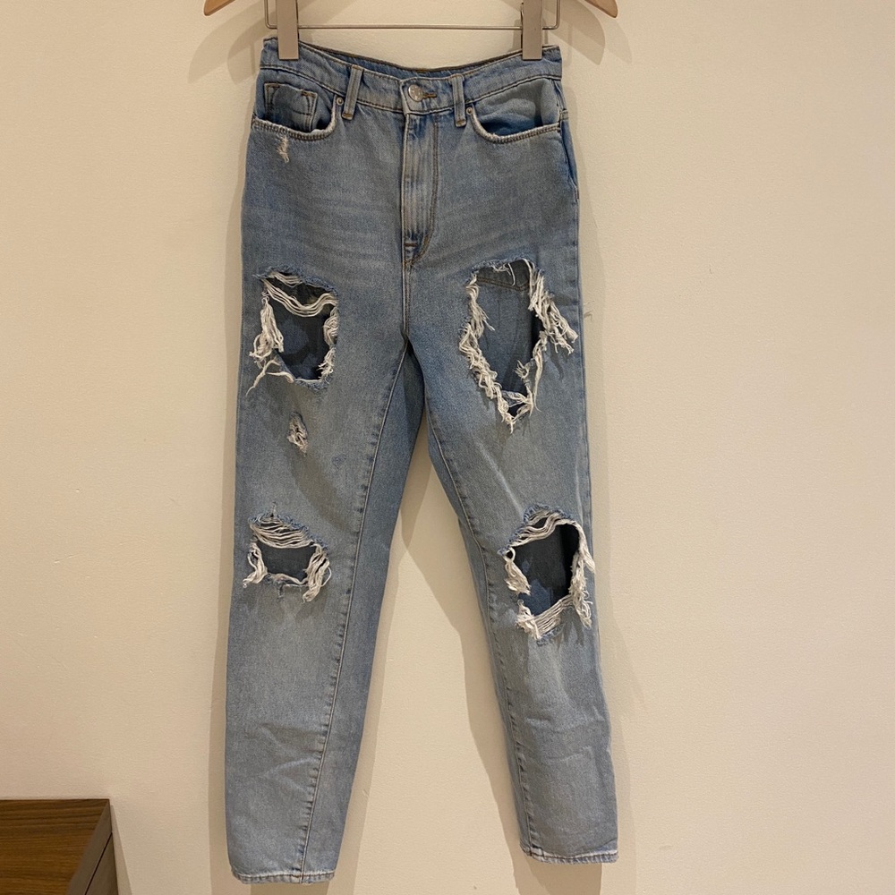 Ripped Mom High Rise Jeans
